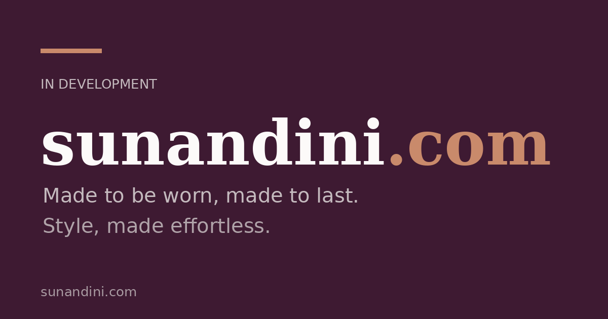 Link preview image for sunandini.com
